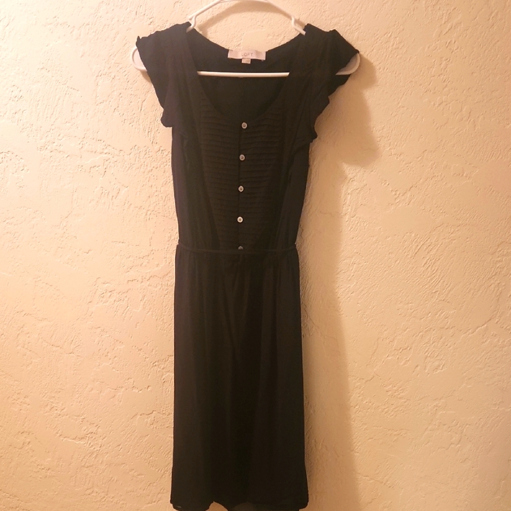 Ann Taylor LOFT Black Sun Dress Size Small
